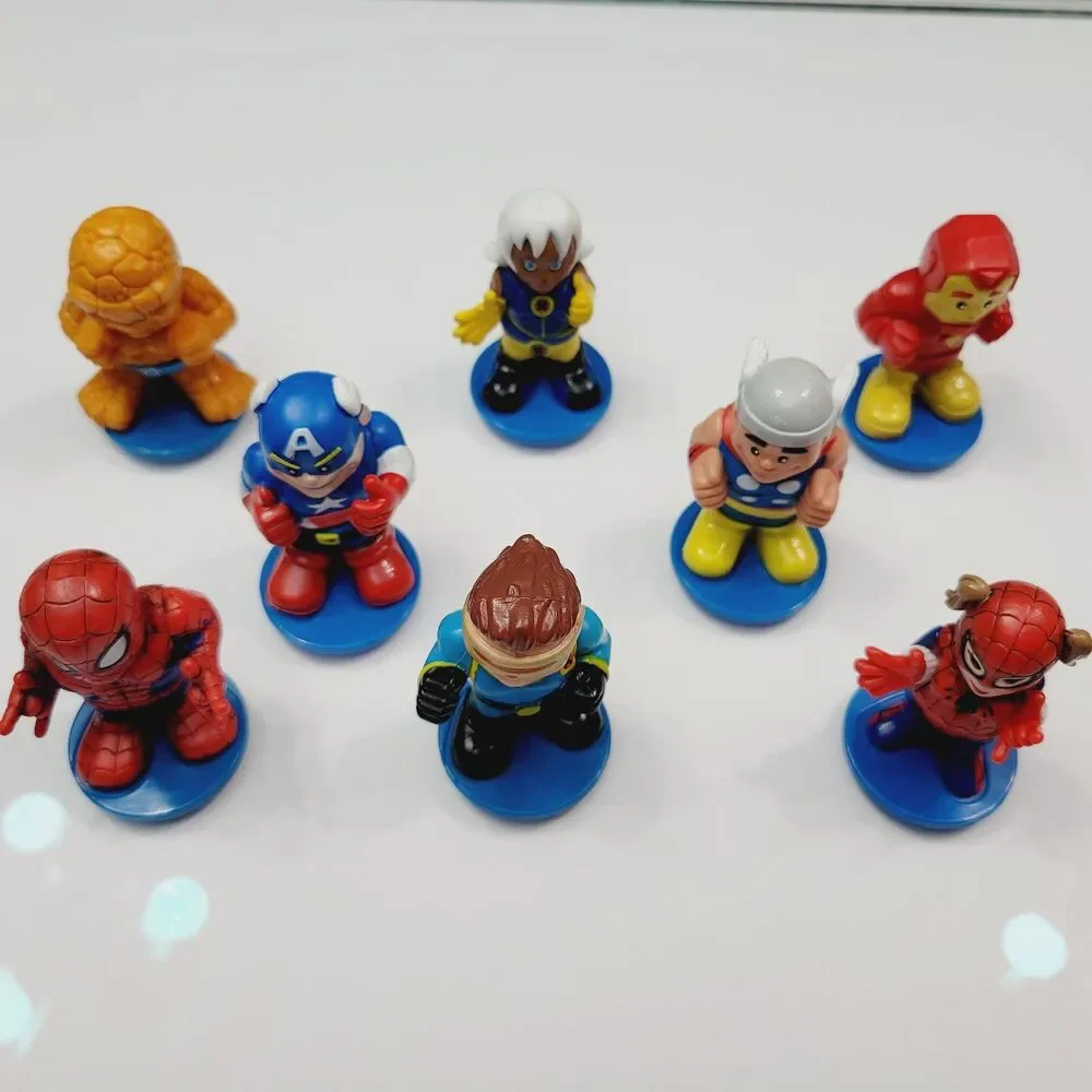 8 mini figurine vintage superhero Cake Toppers 2in MGA 2007